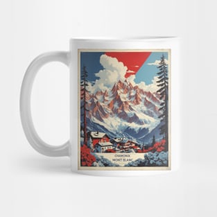 Chamonix Mont Blanc France Vintage Poster Tourism Mug